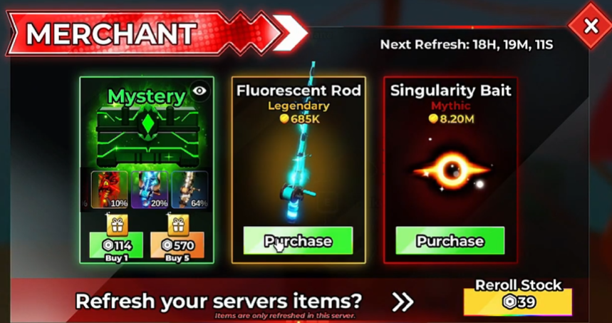 fluorescent rod fish it